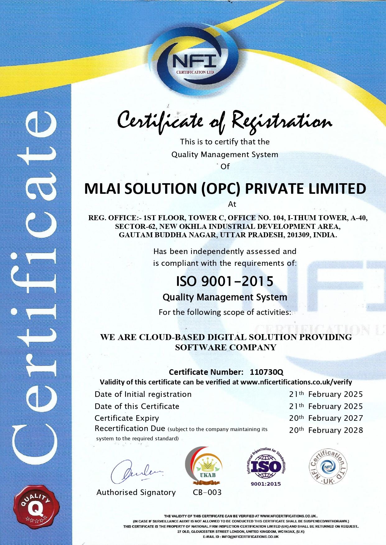 Certificate